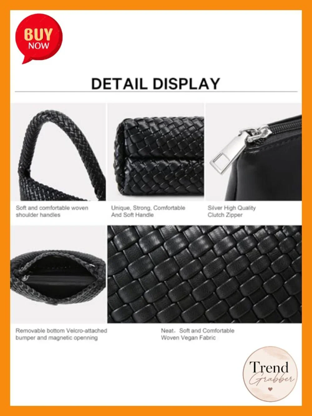 Woven Vegan Leather Shoulder Hobo Bag Summer Beach Tote